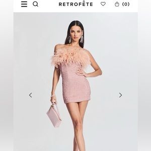 Retrofete Torin Sequin Feather Dress